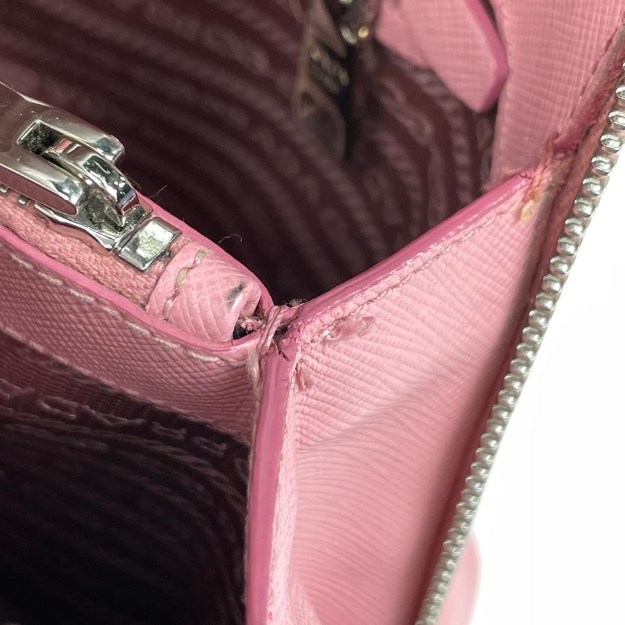 PRADA Promenade 2-Way Shoulder Handbag Saffiano Leather Pink #BS1217 thumbnail 8