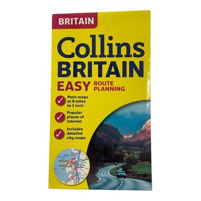 Collins Britain Easy Route Planning Atlas Road Map Guide £4.00