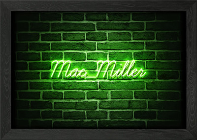 Mac Miller Neon gerahmtes Wandbild Poster Leinwanddruck Bild