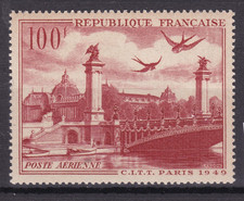 TIMBRE 1949 FRANCE POSTE AERIENNE N° 28-N**. TB-VOIR SCAN R/V-