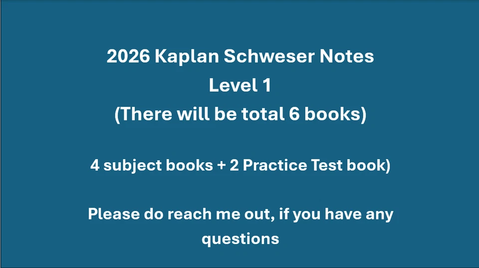2026 CFA level 1 Exam Prepration Kaplan Schweser notes with Question Bank - Image 2 of 2