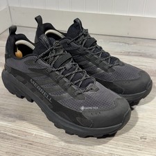 Merrell Mens Moab Speed 2 J037513 GTX Gore-Tex Vibram Black Shoes Size 12