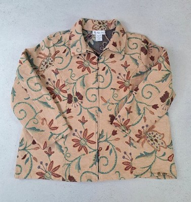 Jacke Tapisserie Maggie Sweet Blumenmuster Tapestry Jacket Vintage Mehrfarbig 