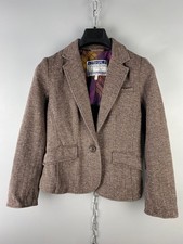 Joules Womens Blazer Cotton Knit Button Like Tweed Jacket Sz XS S