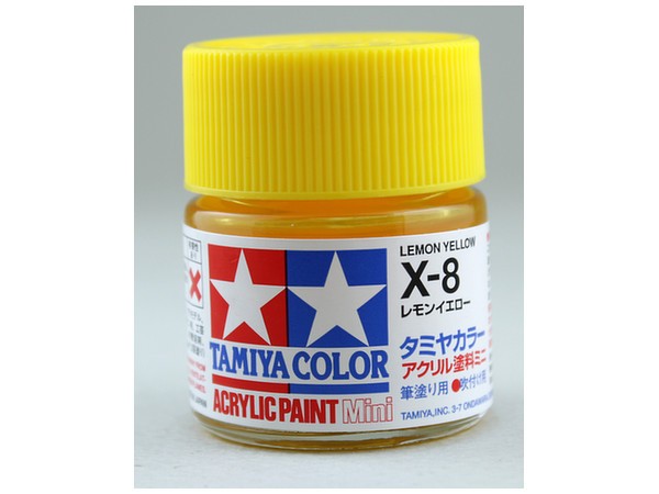 Акриловая краска Tamiya Color Mini X-8 Лимонно-желтая 10 мл 1890₽