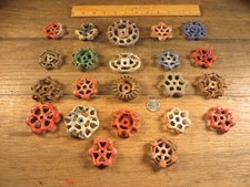 Lot 22 Vintage Water Faucet / Steam Valve Handles / Knobs Steampunk / Industrial