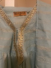 Senorita Cotton/lawn Baby Blue Girls Kids 6-7 Year Used Shalwar/kurta/dupatta