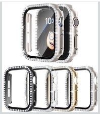 4 Pack Bling Case for Apple Watch 8/7 45mm Rhinestone w/Screen Protector