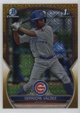 2023 Bowman Chrome Mega Box Gold Mojo Refractor 42/50 Derniche Valdez 10k8