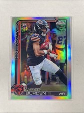 2025 Topps Chrome Silver Refractor Luther Burden III RC Chicago Bears 334 Rookie