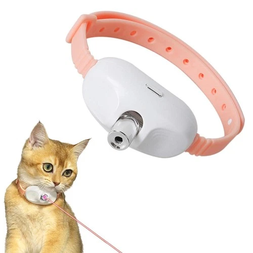 Automatic Cat Laser Toy - Interactive LED Wearable Collar, USB - Rechargeable 