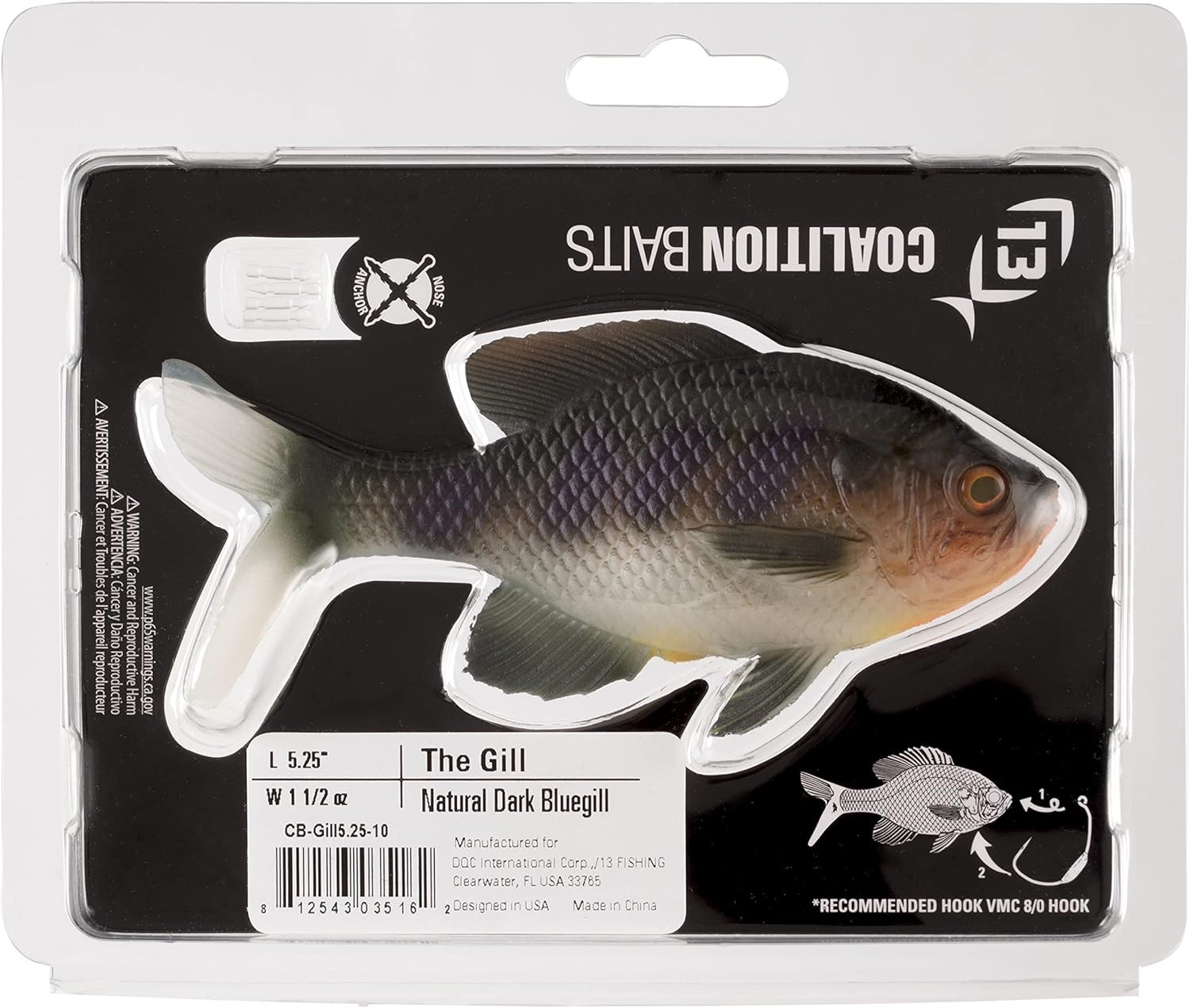 13 FISHING The Gill Swimbait 5.25" 1.1oz- Natural Dark Bluegill -CB-Gill5.25-10 - Image 3