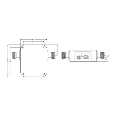 KC9480 DC-Vorspanngerät für Antennen mit Leistungsbegrenzung und zwei Anschlü