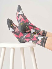 THOUGHT BAMBOO LADIES' SOCKS-HEARTS  STARS TA649B - BNWT