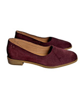 Clark  s Women  s Sz 6M Pure Walk Burgundy Slip On Loafers Casual Career Comfort