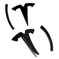 Model Y Front Trunk/Rear Trunk Logo Sticker Cover Emblem Badge Gloss Black 1