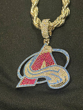 Custom made Avalanche moissanite pendent with rope chain