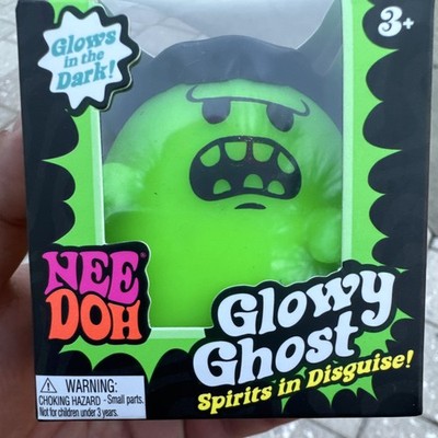 Nee Doh Glowy Ghost Glow in the Dark Squeeze Toy, Green, Ages 3-4