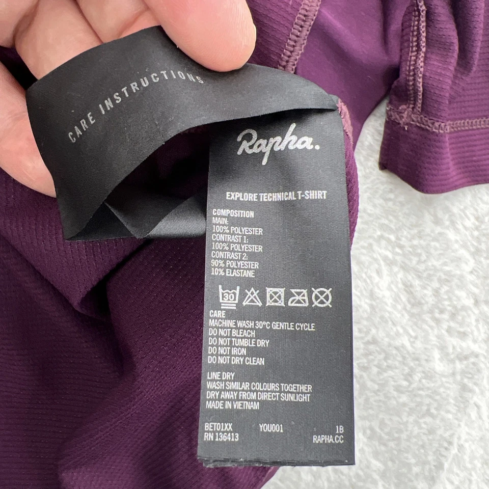 Rapha Shirt Mens Medium Purple Explore Technical Biking Cycling MTB Performance - Image 4 of 4