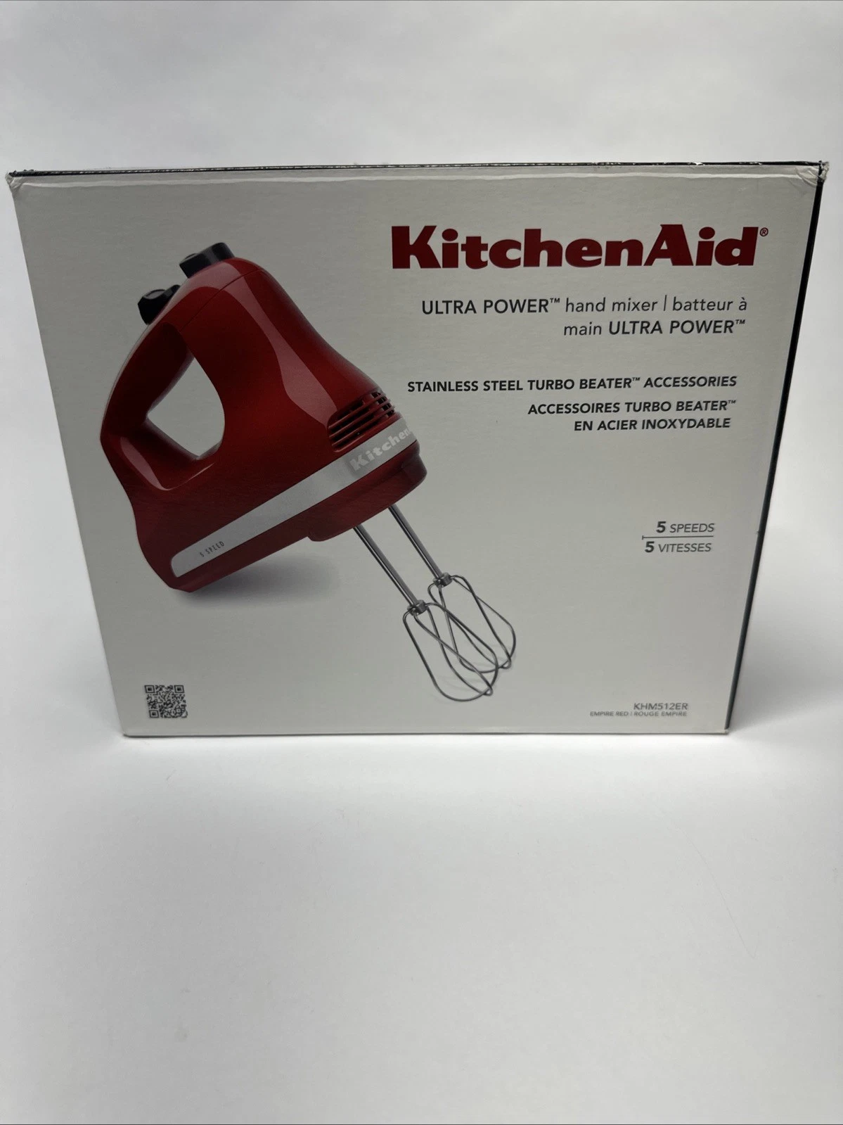 Kitchen Aide 5 Speed Hand Mixer/Red Never Been Used
Opens in a new window or tab