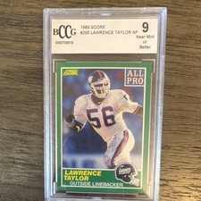Score 1989 Lawrence Taylor #295 All Pro New York Giants BCCG 9