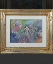 Dipinto di Mino Maccari olio su tela cartonata 30x40