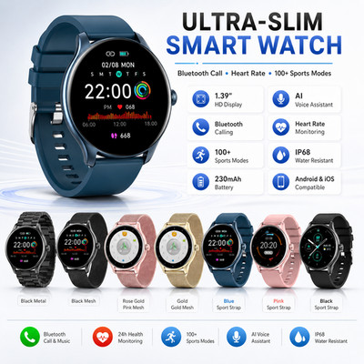 [US] Ultra Slim 2026 Smart Watch AI Bluetooth Call Heart Rate 100+ Sports Mode