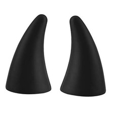 1 Pair of 2 Pcs Halloween 3D Devil Horns Sticker for Car Roof Decoration Black