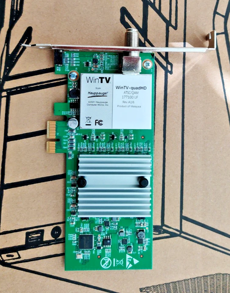 Hauppauge WinTV-quadHD Model 1609 Digital TV Receiver Four-Tuner Card PCIE x1 - Image 2 of 4