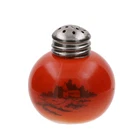 Edwardian Era EAPG Westmoreland Decorated Orange Opal Single Salt Shaker 2 1/4"