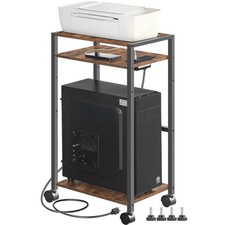 Computer Tower Stand, 3-Tier PC Tower Stand, PC Stand with Charging Station, ...