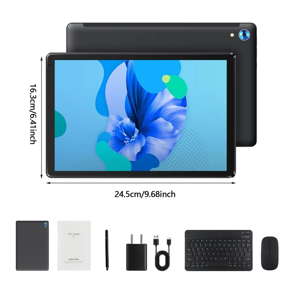 Android 15 10 Zoll 24GB RAM+128GB+1TB Erweiterbar 1280x800 IPS HD Tablet - Bild 4 von 4