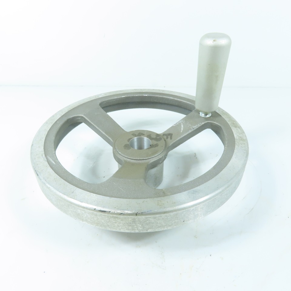 Jergens 8" 3-Spoke Machine Handwheel W/ Revolving Handle 7/8" Bore