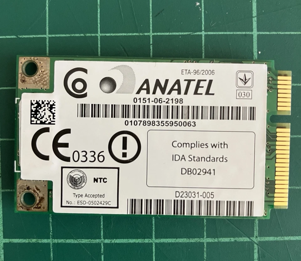 Intel PRO/Wireless 3945ABG Mini-PCIe WiFi Wireless Card WM3945ABG Dell 0PC193 - Image 2 of 2