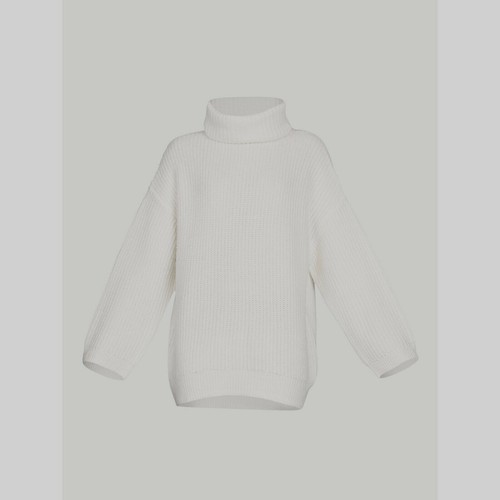 Scoop Women's Cozy Tunic Turtleneck Sweater, Off-White, Medium 8-10 - Picture 5 of 5