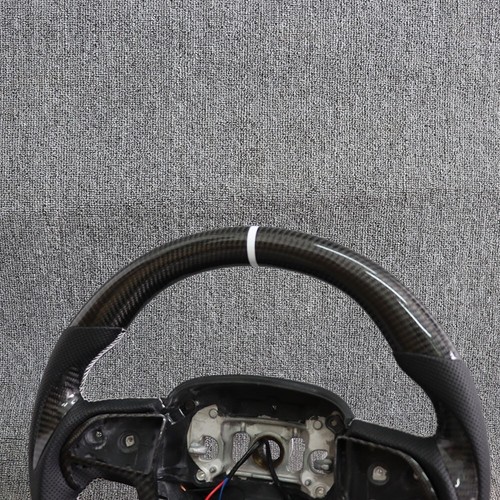 Real Carbon Fiber Steering Wheel Fit Dodge Charger Durango SRT w/Heated 2015+ - Picture 3 of 5