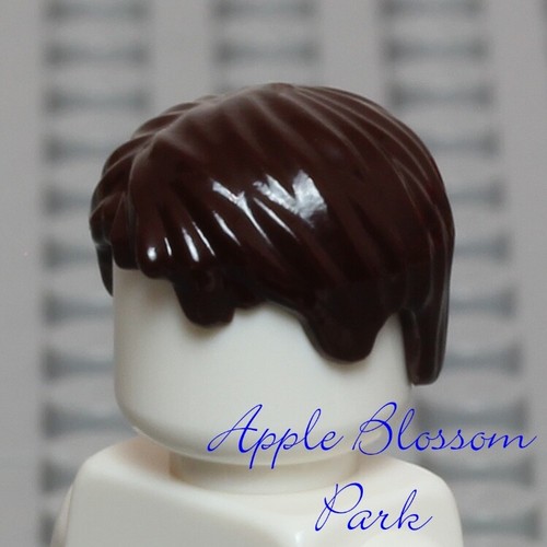 NEW Lego Minifig Short DARK BROWN HAIR - Friends Girl Boy Minifigure Head Gear - Picture 6 of 9