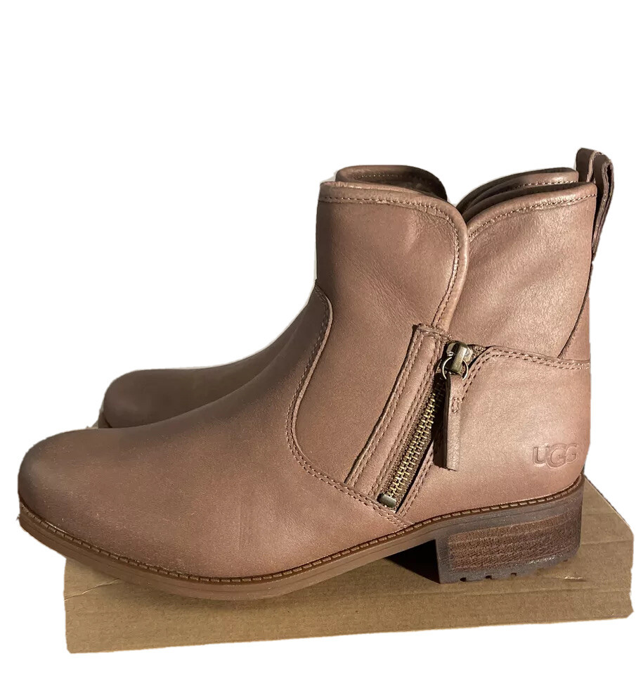 UGG CAMEL LAVELLE LEATHER/ SHEEPWOOL 