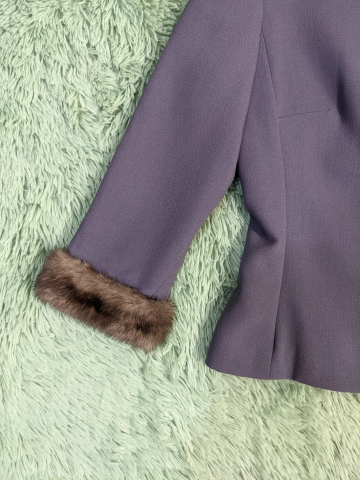 Traje de oficina de piel Chetta B Soft Berry 3/4 de colección talla 2 totalmente forrado. Foto 2 de 4