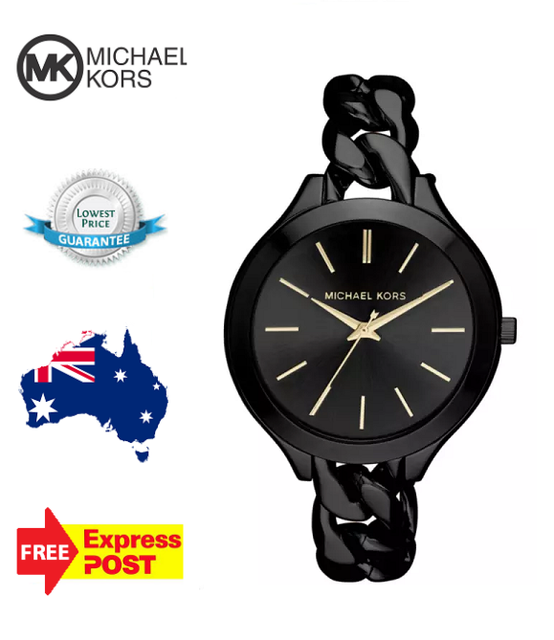 Michael Kors Runway MK3317 Black Slim 