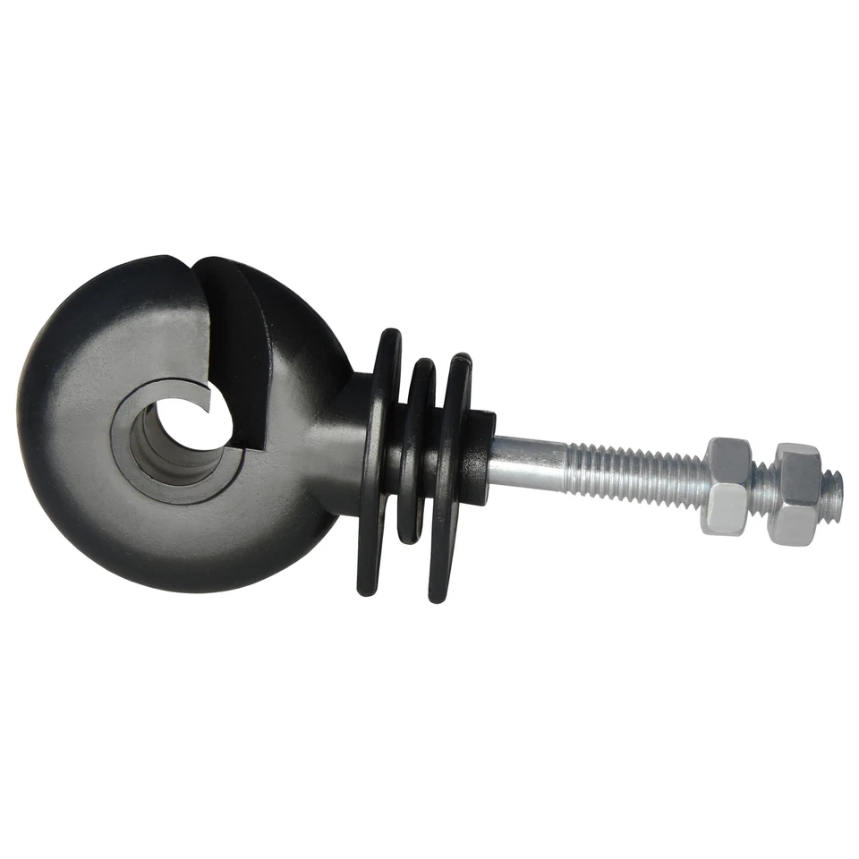 100x Weidezaun Ringisolator "Eider M6", metrisches Gewinde, Elektrozaun Isolator