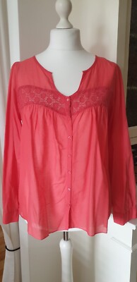 Saint Tropez Bluse Batist Hummer Lochmuster Größe XL