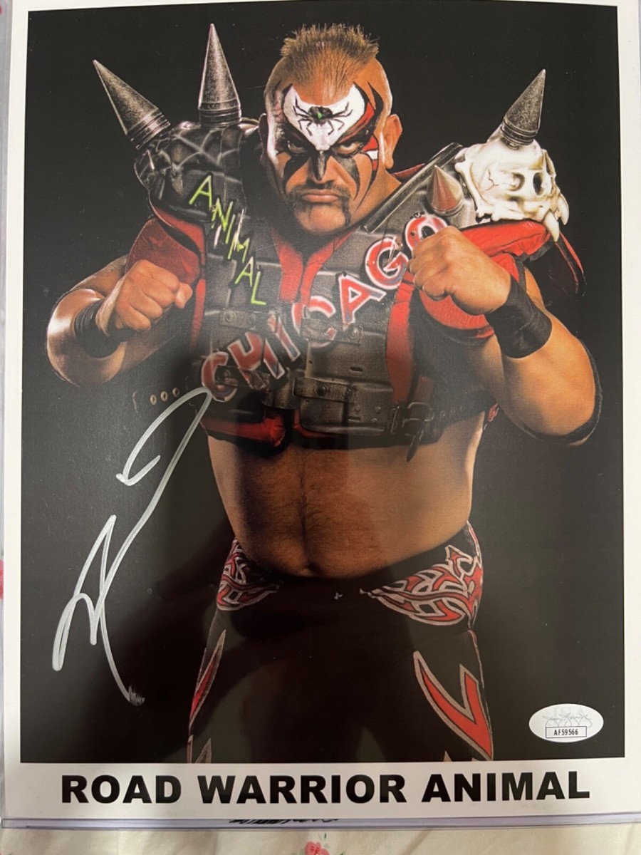 ROAD WARRIORS ANIMAL Joseph LaurinaitisSigned 8x10 PHOTO WWE