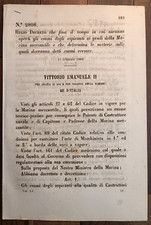 MARINA MERCANTILE 1866 REGIO DECRETO X ESAMI ASPIRANTI AI GRADI -5935
