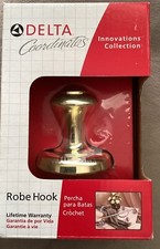Delta Innovations Collection Robe Hook POLISHED BRASS Gold NIB 73035 PB