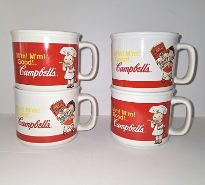 2004 Campbell s Tomato Soup Coffee Mug M m! M m! Good! -Set of 4