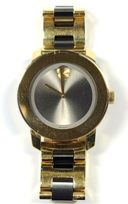 Movado Bold Womens Gold Plated Watch MB.01.3.34.6038 | eBay display picture 1