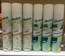 Batiste Shampoo Dry 3 packs of Bare & 3 packs of Original 200ml each