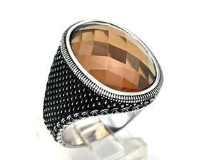 Men's 925 Sterling Silver Color Changing Gemstone Ring Size 10.5 US