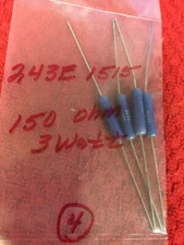 243E1515 150 OHM 3 WATT AXIAL RESISTOR 4 PCS